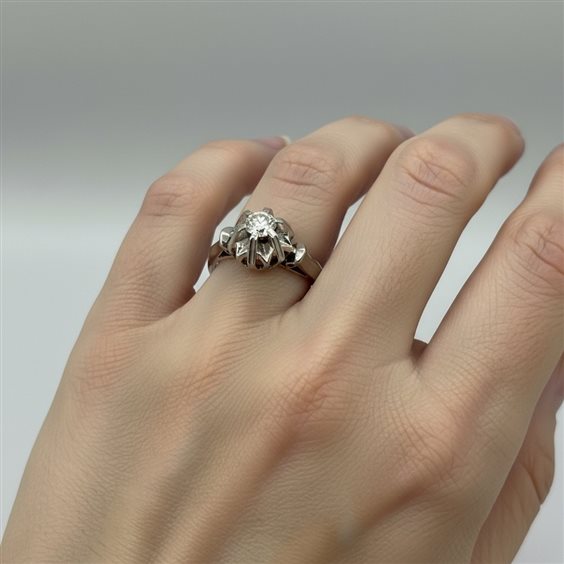 Cuneo - Corso Nizza 11 - Ring Goldside Woman in White Gold Diamante 0.12 Ct AN.GS0085 - AN.GS0085